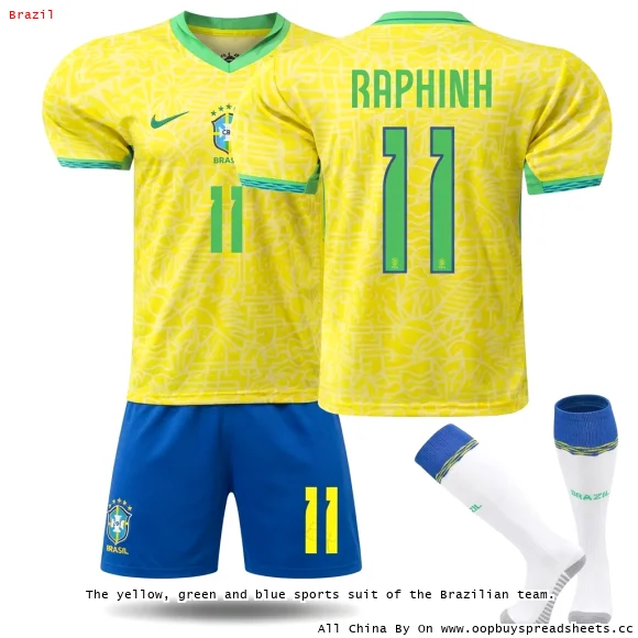 The yellow, green and blue sports suit of the Brazilian team.