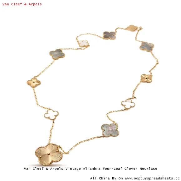 Van Cleef & Arpels Vintage Alhambra Four-Leaf Clover Necklace