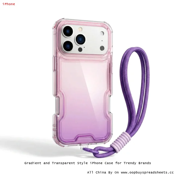 Gradient and Transparent Style iPhone Case for Trendy Brands