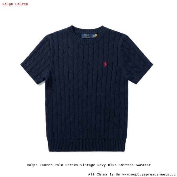 Ralph Lauren Polo Series Vintage Navy Blue Knitted Sweater