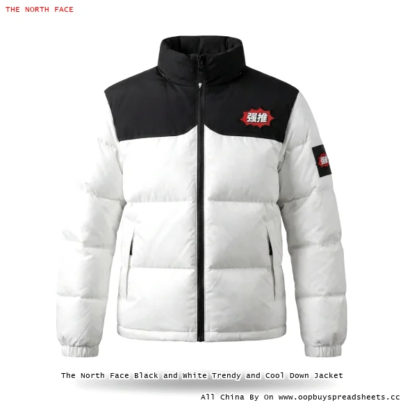 The North Face Black and White Trendy and Cool Down Jacket