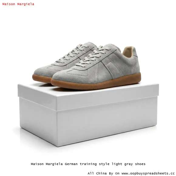 Maison Margiela German training style light gray shoes