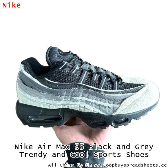 Nike Air Max 95 Black and Grey Trendy and Cool Sports Shoes
