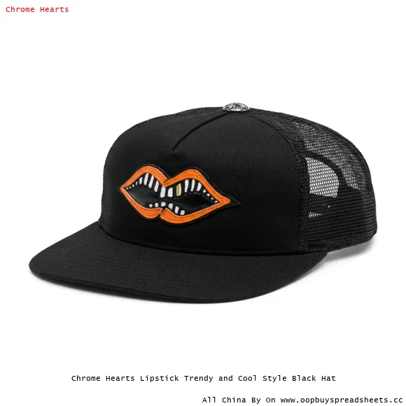 Chrome Hearts Lipstick Trendy and Cool Style Black Hat