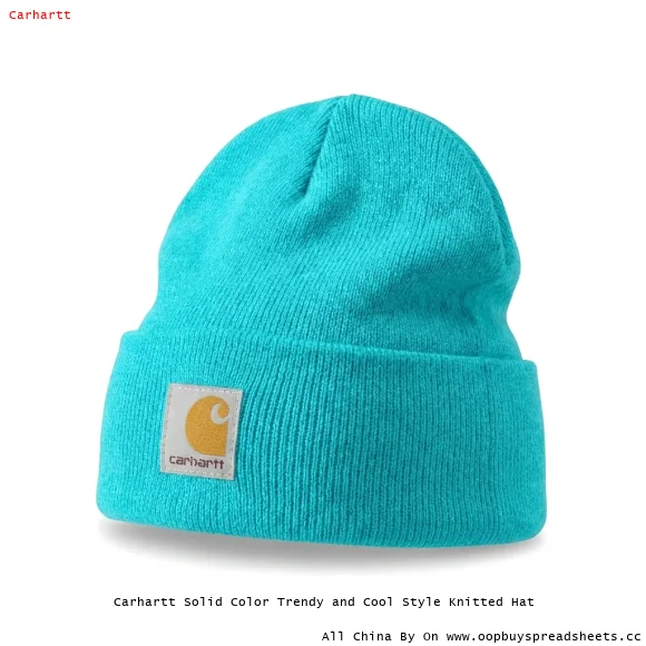 Carhartt Solid Color Trendy and Cool Style Knitted Hat