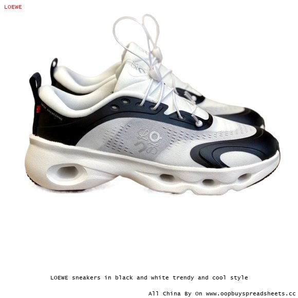 LOEWE sneakers in black and white trendy and cool style