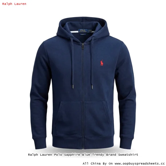 Ralph Lauren Polo Sapphire Blue Trendy Brand Sweatshirt