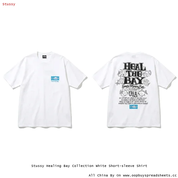 Stussy Healing Bay Collection White Short-sleeve Shirt