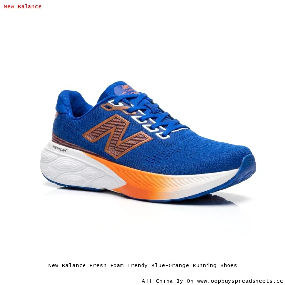New Balance Fresh Foam Trendy Blue-Orange Running Shoes