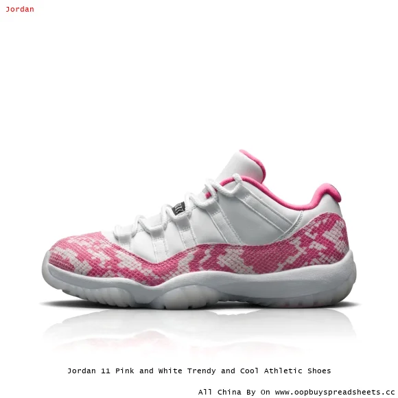 Jordan 11 Pink and White Trendy and Cool Athletic Shoes