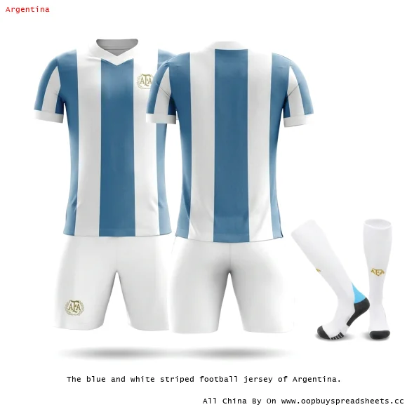 The blue and white striped football jersey of Argentina.