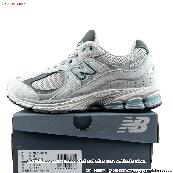 New Balance 2002R Retro Wind and Mist Gray Athletic Shoes