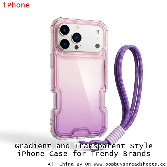 Gradient and Transparent Style iPhone Case for Trendy Brands