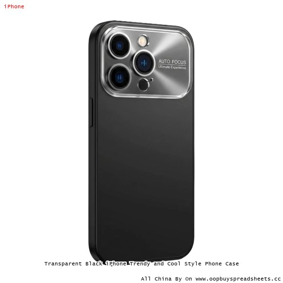Transparent Black iPhone Trendy and Cool Style Phone Case
