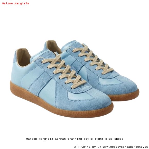 Maison Margiela German training style light blue shoes