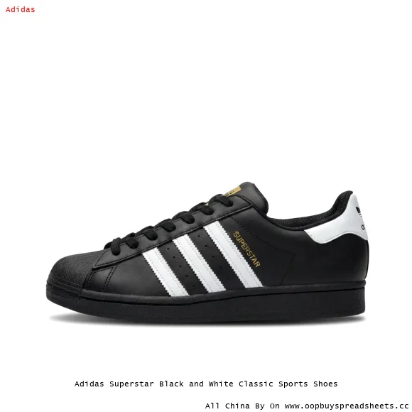 Adidas Superstar Black and White Classic Sports Shoes