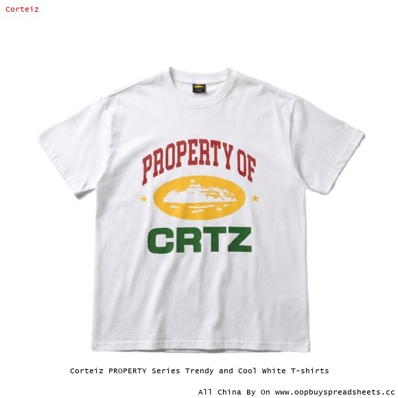Corteiz PROPERTY Series Trendy and Cool White T-shirts
