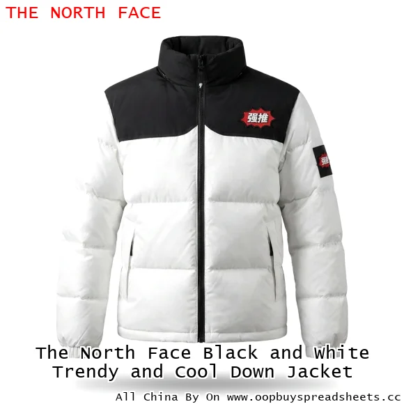 The North Face Black and White Trendy and Cool Down Jacket