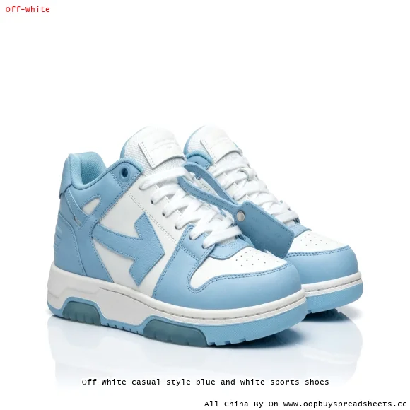 Off-White casual style blue and white sports shoes
