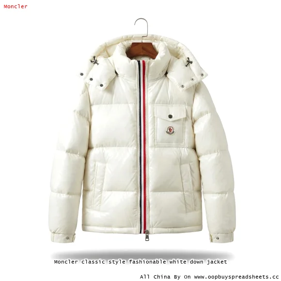 Moncler classic style fashionable white down jacket