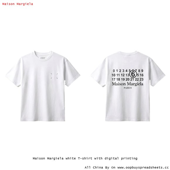 Maison Margiela white T-shirt with digital printing