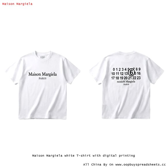 Maison Margiela white T-shirt with digital printing