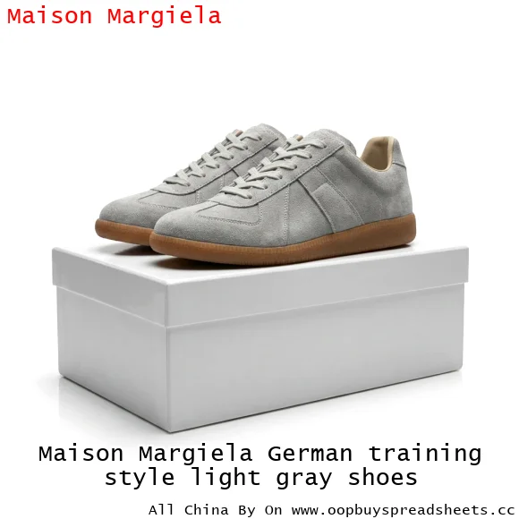 Maison Margiela German training style light gray shoes