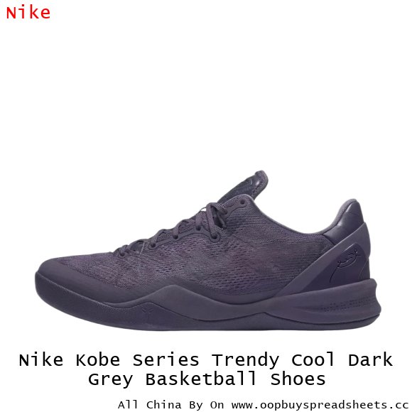 Nike Kobe Series Trendy Cool Dark Grey Basketball Shoes