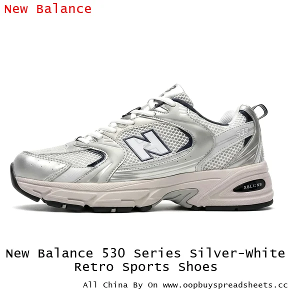 New Balance 530 Series Silver-White Retro Sports Shoes