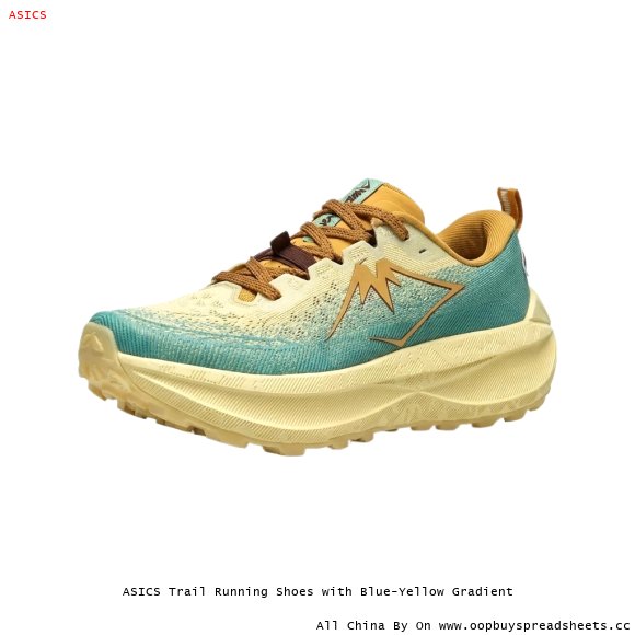 ASICS Trail Running Shoes with Blue-Yellow Gradient