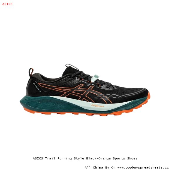 ASICS Trail Running Style Black-Orange Sports Shoes