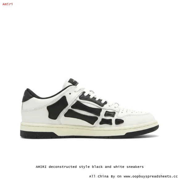 AMIRI deconstructed style black and white sneakers