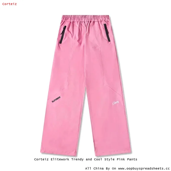 Corteiz Elitework Trendy and Cool Style Pink Pants