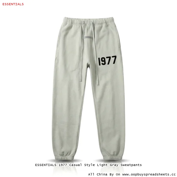 ESSENTIALS 1977 Casual Style Light Gray Sweatpants