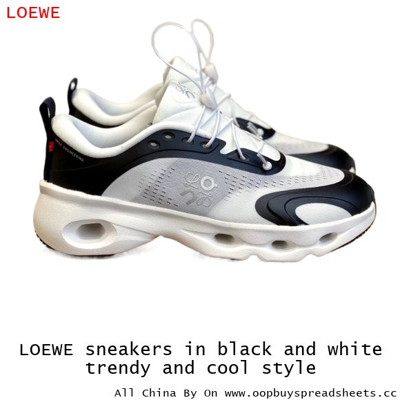 LOEWE sneakers in black and white trendy and cool style