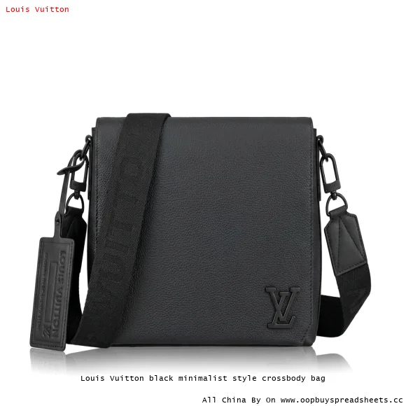 Louis Vuitton black minimalist style crossbody bag