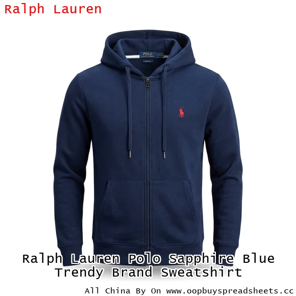 Ralph Lauren Polo Sapphire Blue Trendy Brand Sweatshirt