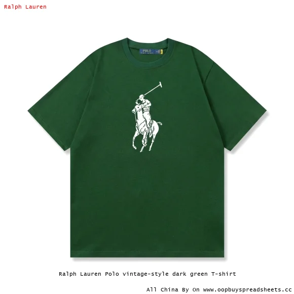 Ralph Lauren Polo vintage-style dark green T-shirt