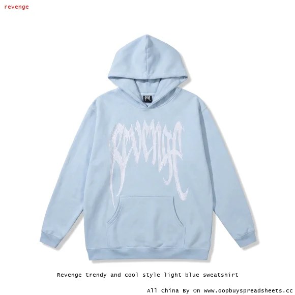 Revenge trendy and cool style light blue sweatshirt