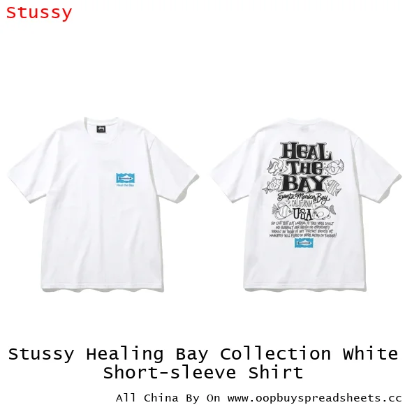 Stussy Healing Bay Collection White Short-sleeve Shirt
