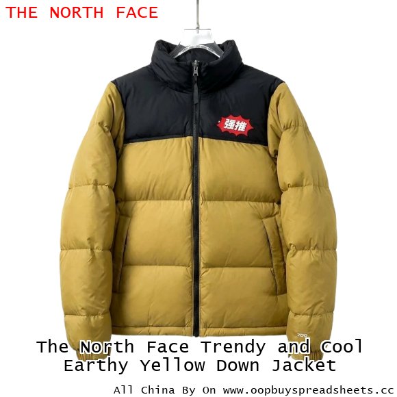The North Face Trendy and Cool Earthy Yellow Down Jacket