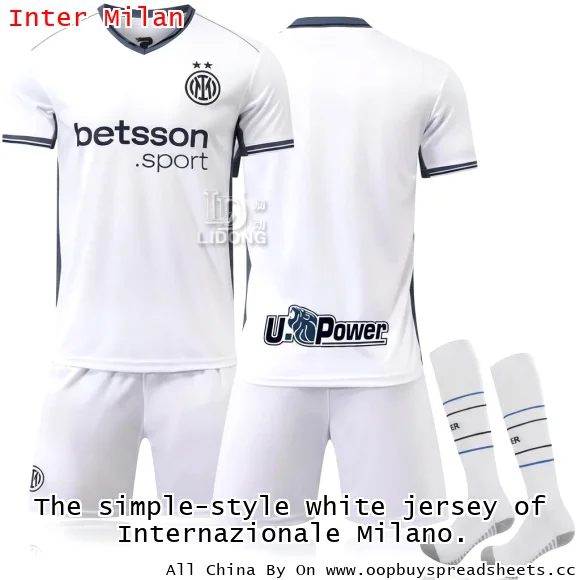 The simple-style white jersey of Internazionale Milano.