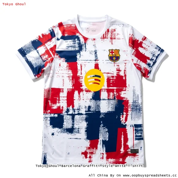 Tokyo Ghoul Barcelona Graffiti Style White T-shirt