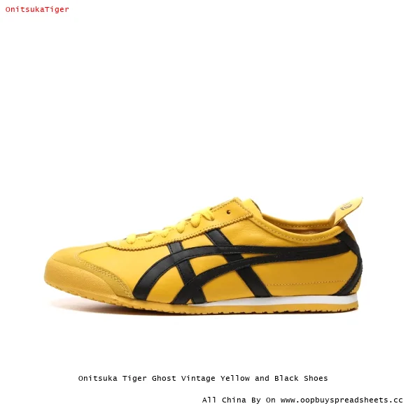 Onitsuka Tiger Ghost Vintage Yellow and Black Shoes