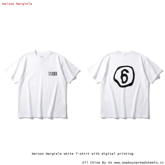 Maison Margiela white T-shirt with digital printing