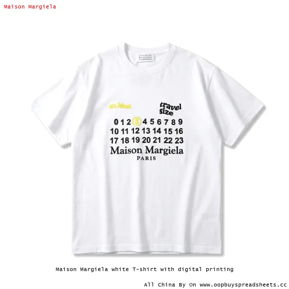 Maison Margiela white T-shirt with digital printing
