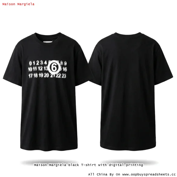 Maison Margiela black T-shirt with digital printing