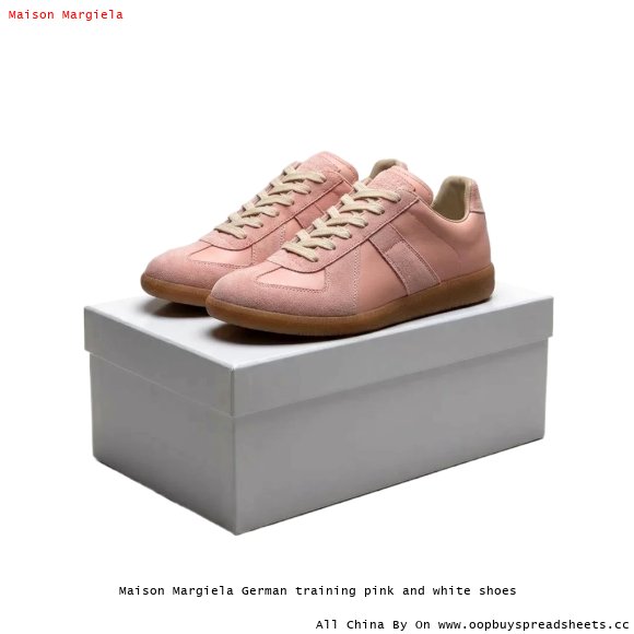 Maison Margiela German training pink and white shoes