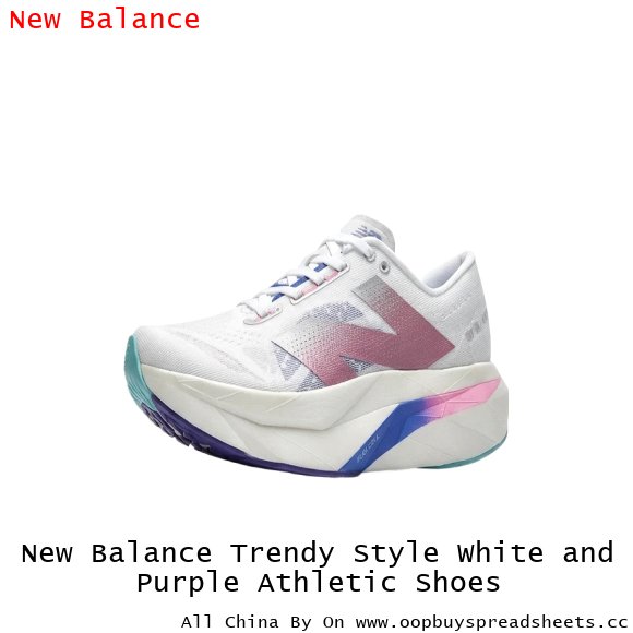 New Balance Trendy Style White and Purple Athletic Shoes