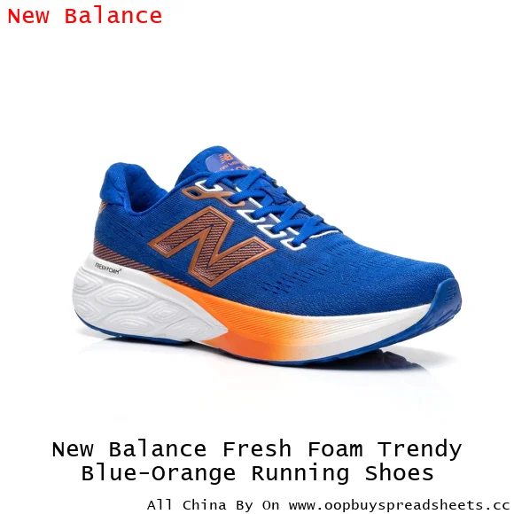 New Balance Fresh Foam Trendy Blue-Orange Running Shoes